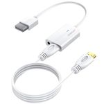 AUTOUTLET Wii to HDMI Converter 1080P with 6ft High Speed HDMI Cable, Output Video & Audio with 3.5mm Jack Audio Compatible with Full HD Devices