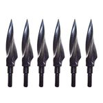 SHARROW 12pcs Archery Broadheads Hunting Arrow Tips 150 Grain Arrowheads for Bow Hunting Carbon Arrows (Black)