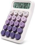 Exlliy Mechanical Switch Calculator,10 Digits,Large LCD Display,Purple Calculator Big Buttons,Cute Calculator,Calculators Desktop Calculator,Aesthetic CalculatorMechanical Switch (Gradient Purple, S)