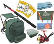 Roddarch© Junior Beginners Fishing Kit Set Inc. Rod, Reel, Tackle Set, Fishing Stool Seat Rucksack & Bait Box