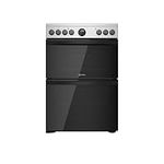 Indesit 60cm Double Oven Electric Cooker - Stainless Steel