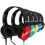 Music Headphone for Adult, Teens, Kids Headphone for Computer, Tablet Ipad or Smart Phone | Adjustable, Foldable Headphone On-Ear Music Headphones for Children| 3.5mm Jack | Wired Microphone