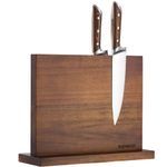 Magnetic Knife Holder - KUCHEASY Double Sided Magnetic Knife Block Without Knives - Wooden Universal Knife Stand - Knife Display Rack for Kitchen Counter Multifunctional Storage 12 inch