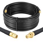 XRDS -RF 35ft SMA Male to SMA Female Coax Cable, 50 Ohm Low Loss KMR240 SMA Connectors Pure Copper Coaxial Cable for SDR Equipment Antenna, Ham Radio, 3G 4G LTE Antenna, ADS-B, GPS, LAN