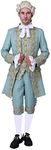 18th Century Men's Victorian Costume Regency Tailcoat Gentelman Steampunk Coat Halloween Outfits (Green, S)