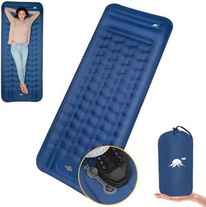 AUTOWT Self-Inflating Camping Mat - 12 CM Thickness Inflatable Sleeping Pad with Built-in Pump Pillow, Portable Lightweight Single Camp Air Mattress, Double Joinable Outdoor Hiking Backpacking (Blue)