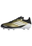 adidas F50 League Messi Football Boots Firm Ground, Gold Metallic/Cloud White/Core Black, 4.5 UK