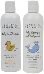 Baby Bubble Bath and Baby Shampoo & Baby Body Wash Bundle, Baby Bath Essentials, Biodegradable Shampoo & Body Wash and Bubble Bath for Sensitive Skin, Vegan, Toxin Free, Tear Free, 250ml (Pack of 2)