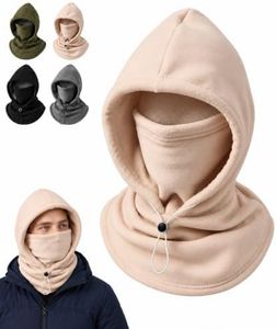 3 in 1 Winter Hood Balaclava Ski Face Mask, Double Layer Fleece Hooded Hat | Convertible Winter Headwear with Face and Neck Coverage,Windproof Hat for skiing,cycling, hiking and cold-weather commuting