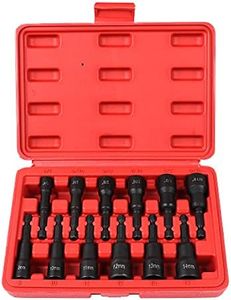 HORUSDY 12-Piece Magnetic Nut Driver Set, Metric & Imperial Size, Impact Socket Drill Bit Adaptor 1/4" Hex Shank Heavy Duty with Storage Case