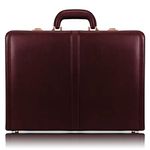 McKlein Unisex-Adult Harper Attache Briefcase, Burgundy, 18"x4.5"x13"