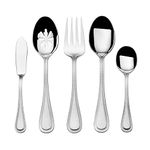 Towle Beaded Antique 45-Piece 18/10 Stainless Steel Flatware Set, Service for 8