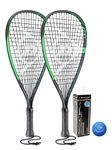 Dunlop-Sport Sonic Ti Racketball Racket x 2 & 3 Dunlop Racketball Balls, One Size