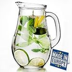 Glass Water Pitcher with Lid and Sp