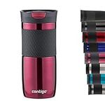 Contigo Byron Snapseal Travel Mug, Stainless Steel Thermal , vacuum flask, leakproof tumbler, coffee mug with BPA free Easy-Clean Lid, 470 ml, Vivacious