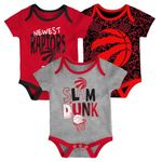 Outerstuff Newborn Toronto Raptors Slam Dunk 3-Piece Creeper Set - Size 0-3 Months