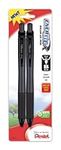 Pentel EnerGel-X Retractable Liquid Gel Pen, 1.0mm, Metal Tip, Black Ink, Pack of 2 (BL110BP2A)