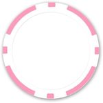 DA VINCI 100 11.5 Gram Blank 8 Stripe Poker Chips for Use with Custom Labels, Make Your Own Personalized Poker Set (Pink)