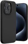 TR4U for iPhone 15 Pro Max Case, Silicone Case [Soft Anti-Scratch Microfiber Lining] 15 Pro Max Case [Soft Shell Shockproof] [Slim Fit] Phone Case iPhone 15 Pro Max 6.7-Inch (2023) (Black)