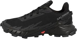 Salomon Men's Alphacross 4 Trail Running and Hiking Shoe, Black/Black/Black, 9.5 US