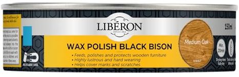 Libéron Wax Polish Black Bison Paste Medium Oak 150ml