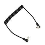 Futheda PC to PC, Male to Male Flash PC Sync Extension Cable 12 inch Coiled Cord with Screw Lock Compatible with DSLR Cameras