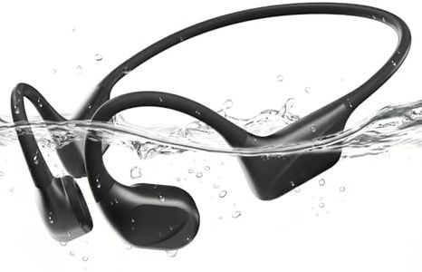 PSIER Bone Conduction Swimming Headphones with Dual Driver, IPX8 Waterproof Air Conduction Open Ear Buds MP3 Mode 32GB Memory 8H Playtime Bluetooth 6.0 Earbuds Deep Bass for Sports