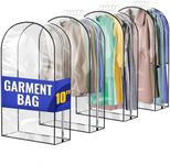 4 Pcs Clear Garment Bags for Hangin