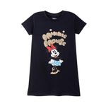 Nap Chief Kids Disney Minnie Mouse Cotton Dress for Girls, A line Summer Dress for Casual Wear - (DS2144Y_Black_3-4 Years)