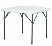 EG HEAVY DUTY PLASTIC SQUARE FOLDING LEGS TABLE - (88cm) TABLE FOR CATERING OFFICE CAMPING SCHOOLS GARDEN - NEXT WORKING DAY DELIVERY