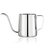 PARACITY Gooseneck Kettle Pour Over Coffee Maker 12.3oz/350ml Long Narrow Spout Hand Coffee Kettle, Precision-Flow Spout Camping Coffee Pots for Travel Coffee Maker Outdoor(Stainless Steel)