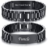 VNOX Father Day Gifts for Uncle - Best Uncle Gifts from Niece Nephew Funny Personalized Uncle Bracelet, Christmas Birthday Gifts for Uncle