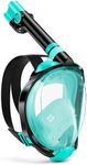 W WSTOO Full Face Snorkel Mask,Snorkeling Gear for Adults to Breathe Through Mouth or Nose,180 Degree Panoramic View,Anti-Fog Anti-Leak with Camera Mount,Best Gift for Summer Holiday Travelers