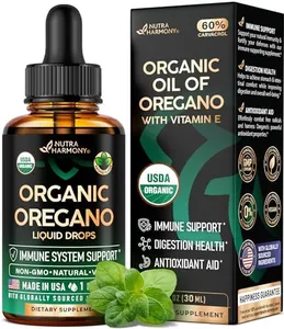 USDA Organic Oil of Oregano - Liquid Drops with Vitamin E - Made in USA - Supplement for Immune Support, Digestion Health & Antioxidant - Non-GMO, Natural, Vegan - As Pills, Capsules, Softgels 1 fl oz