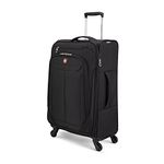 SWISSGEAR Marumo - Upright Expandable Spinner Luggage 24-Inch, Black