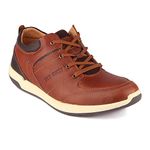 Red Chief Tan Leather Casual Outdoor Shoes for Men