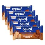 Equal Chocolate Wafer Bars (Sugar-Free) | Pack of 5 (60g each) | 0% Added Sugar & 100% Taste | Flavoured Wafers | Crispy Creamy Wafers | Crunch Anytime Anywhere