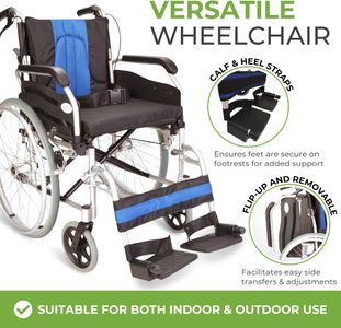 Lightweight Folding Self-Propel Wheelchair – Handbrakes, Quick Release Wheels