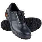 Tiger Lorex Grain Leather with Steel Toe Cap Low Ankle Single Density Direct Injected Sole PU Sole ISI Marked Safety Shoe Industrial for Men (Black, S1) (Numeric_10)