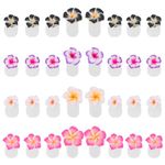 FOYTOKI Flower Toe Separators 32pcs Nail Toe Separator Foot Toe Spacers Nail Salon Toe Separator Silicone Finger Toe Separators Finger Floral Toe Separators