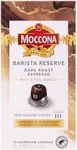 Moccona Barista Reserve Dark Roast Espresso – Intensity 10 - 100 Aluminium Capsules Compatible with Nespresso Machines, Espresso - (100 Capsules 10x10 Pods Pack) (Packaging may vary)