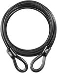 MARQUE Security Steel Cable - 3/8 inch (10 mm) Thick (4', 7', 15', 20' or 30') Vinyl Coated Braided Steel Cable with Double Sealed Looped Ends for U-Lock, Padlock, Disc Lock (15 FT)