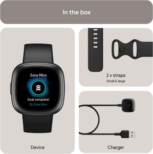 Fitbit Versa 4 Smartwatch – Black Fitness Tracker Watch