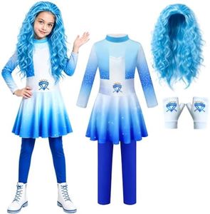 ENQANGE Kids Girls Princess Chloe Costumes Wonderland Outfits Halloween Dress Up Jumpsuit Party Merch
