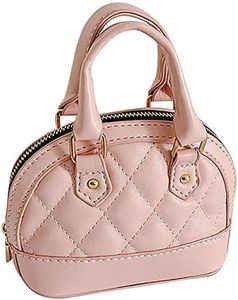 Rebecca Girls Mini Shell Satchel Purse Kids Cute Top Handle Handbag Chain Crossbody Bag (F-Pink)