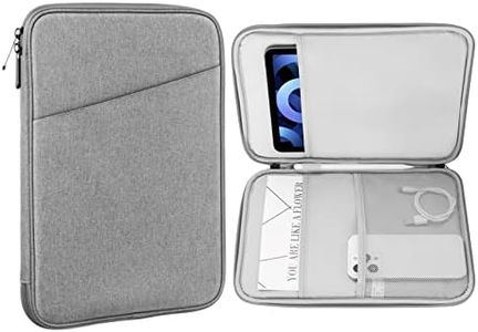 MoKo 9-11” Custodia Protettiva Compatibile con iPad PRO 11 M4 2024/11 Pollici iPad Air M2 2024/iPad 10a 10,9 2024/iPad Air 5/4 10,9, Galaxy Tab S9/S8/A8/A7 2022, Grigio Chiaro