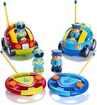 Prextex 2-Pack RC Cartoon Cars: Rem