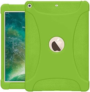 AMZER AMZ203682 Rugged Silicone Skin Jelly Slim Protective Heavy Duty Shockproof Anti Slip Kids Friendly Case for The New 9.7 iPad 2018 - Green