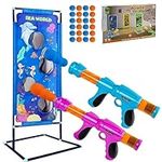 Goldprice Shooting Games for Kids, Toys for 5 6 7 8 9 10+ Year Old Boys Girls, 2 PK Foam Ball Popper Air Toy Guns with 24 Foam Balls, Birthday Xmas Gift Shooting Target Indoor-Outdoor Games for Boys