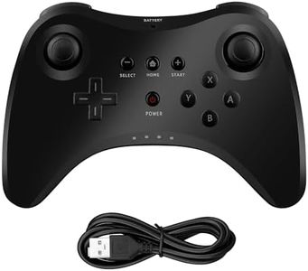 OSTENT Extension Wireless Pro Controller Compatible for Nintendo Wii U Gamepad Console Color Black